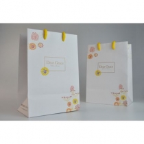 Elegant metallic gold printed paper bag